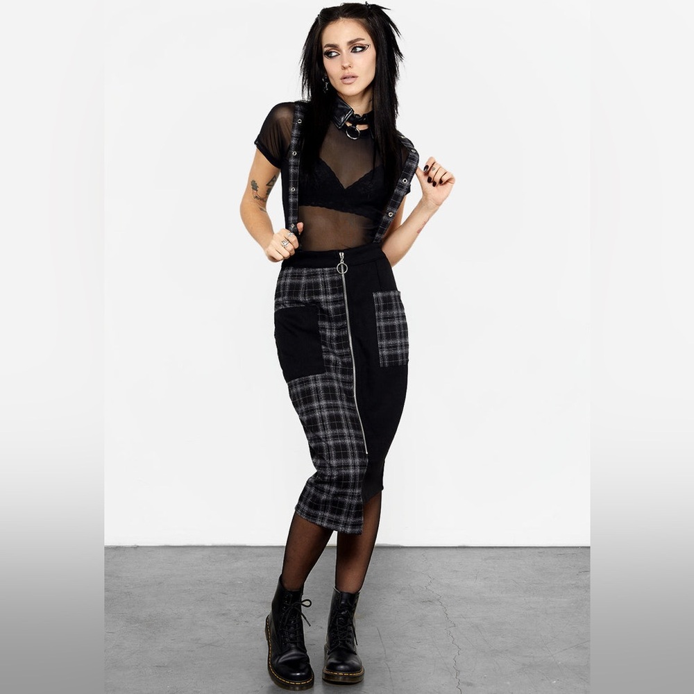 Disturbia Underground Bondage Strap Pencil Skirt US 4 / UK 8